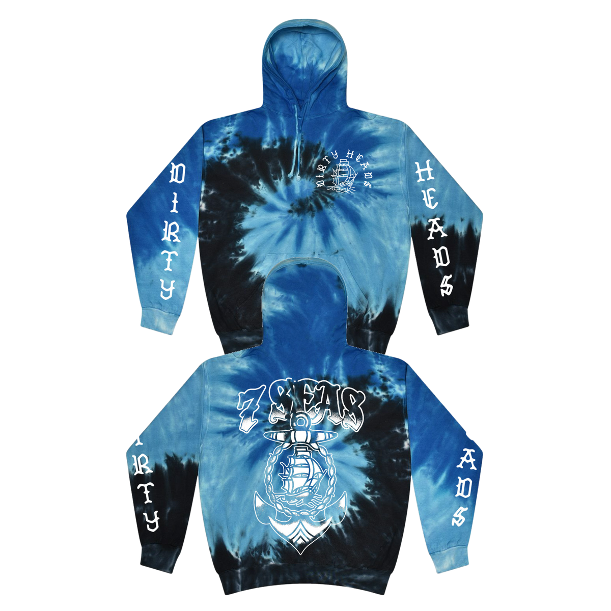 7 Anchors Tie Dye Hoodie – Dirty Heads Store