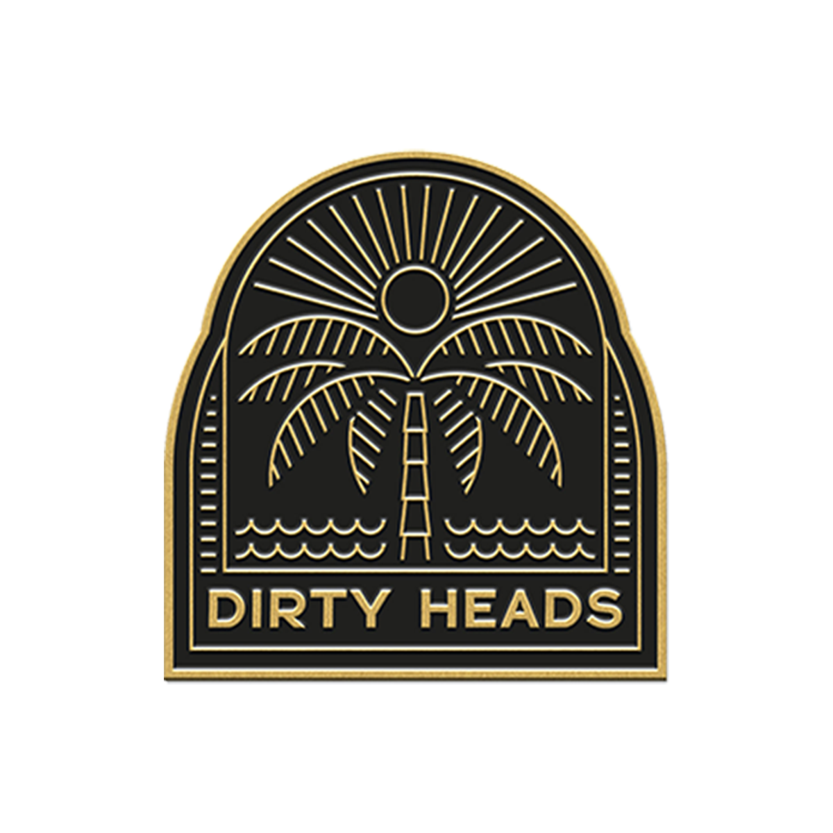 Linear Palm Enamel Pin Dirty Heads Store