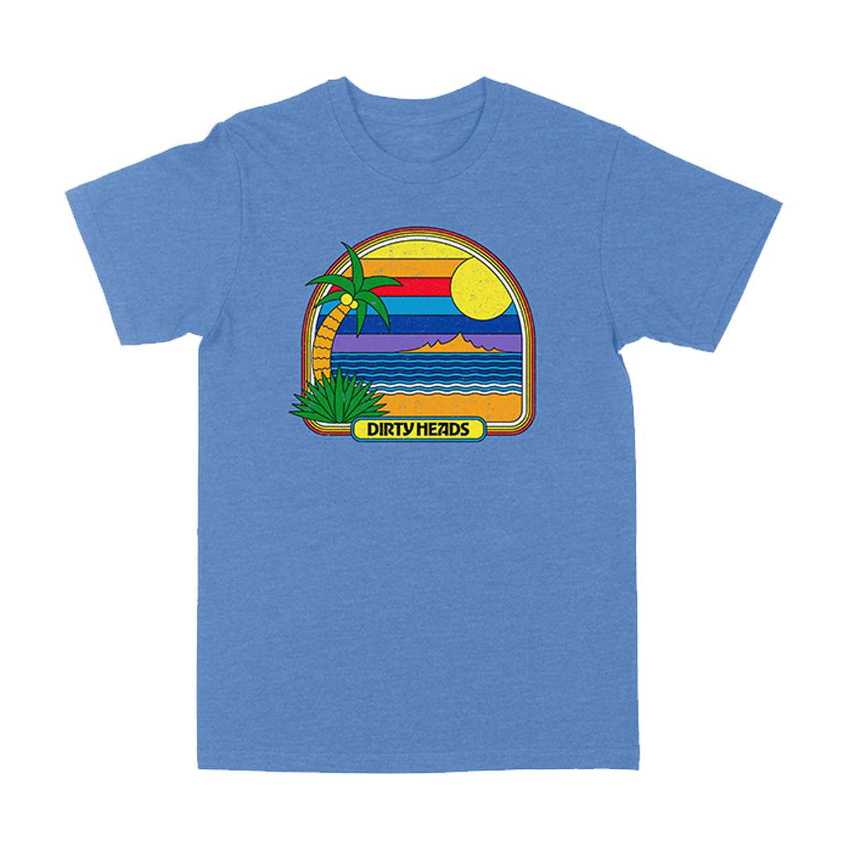 Retro Beach Blue T-Shirt – Dirty Heads Store Retro Beach Blue T-Shirt – Dirty Heads Store