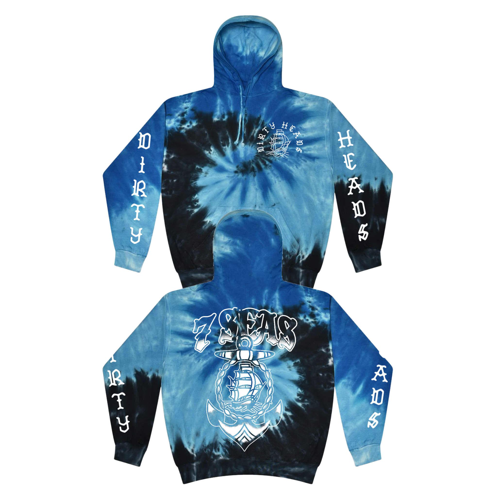 7 Anchors Tie Dye Hoodie – Dirty Heads Store