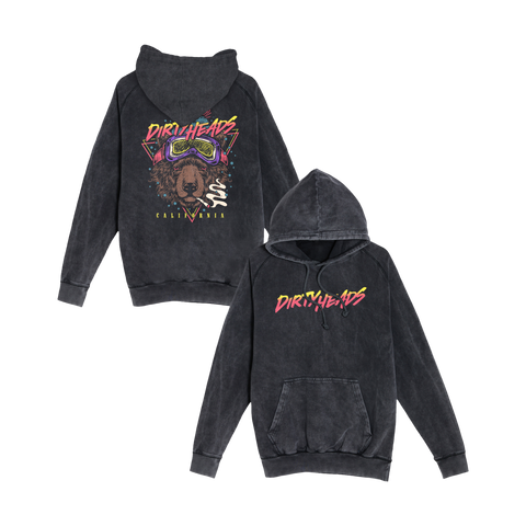 Shred Bear Vintage Black Hoodie