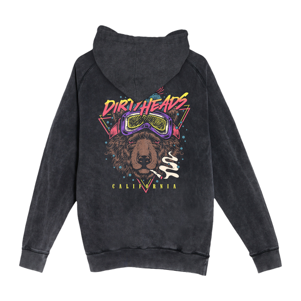 Shred Bear Vintage Black Hoodie