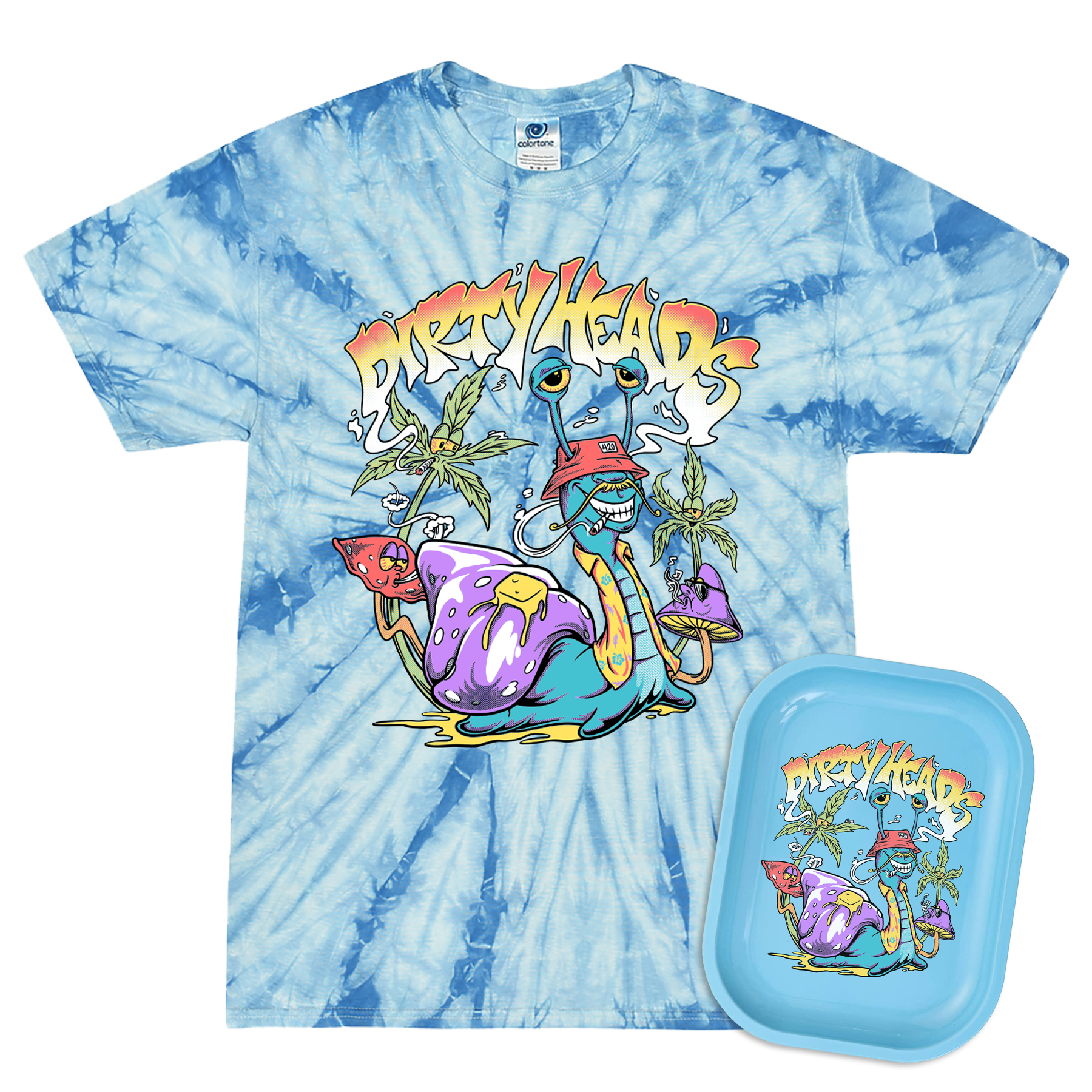 4/20 Snail Tee & Rolling Tray Bundle