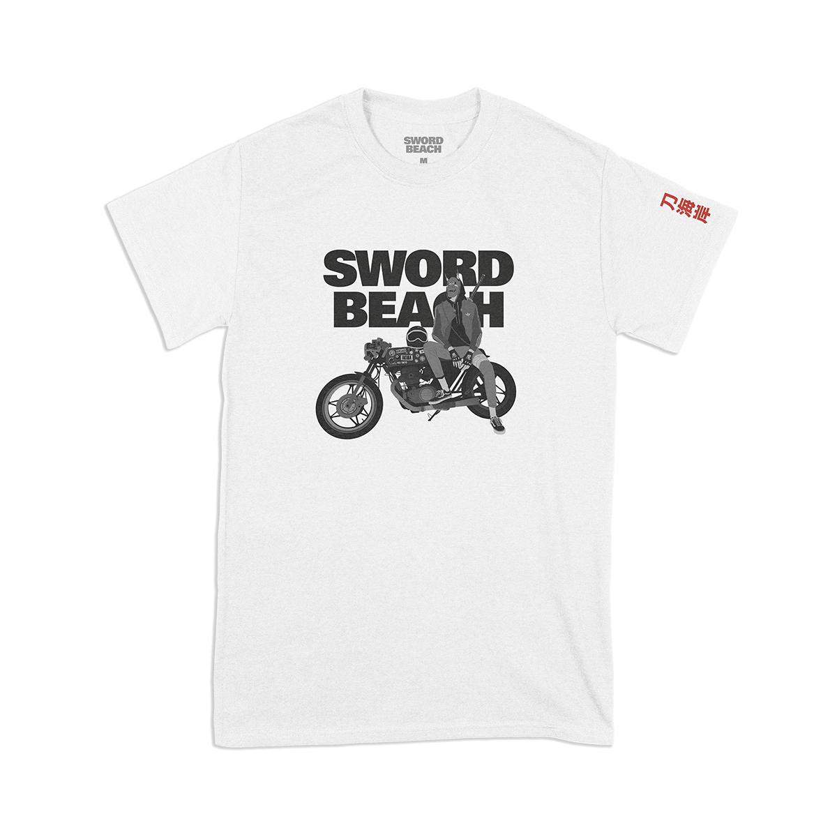 ★Urbandtype.★ McQueen Poster Graphic T-Shirt Dirty White U T-shirt Old Affiche - Steve McQueen x Le Mans Couleur BLANC